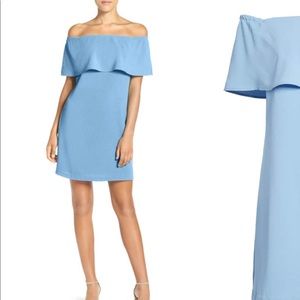 NWT Black Charles Henry Off the Shoulder Dress Lg